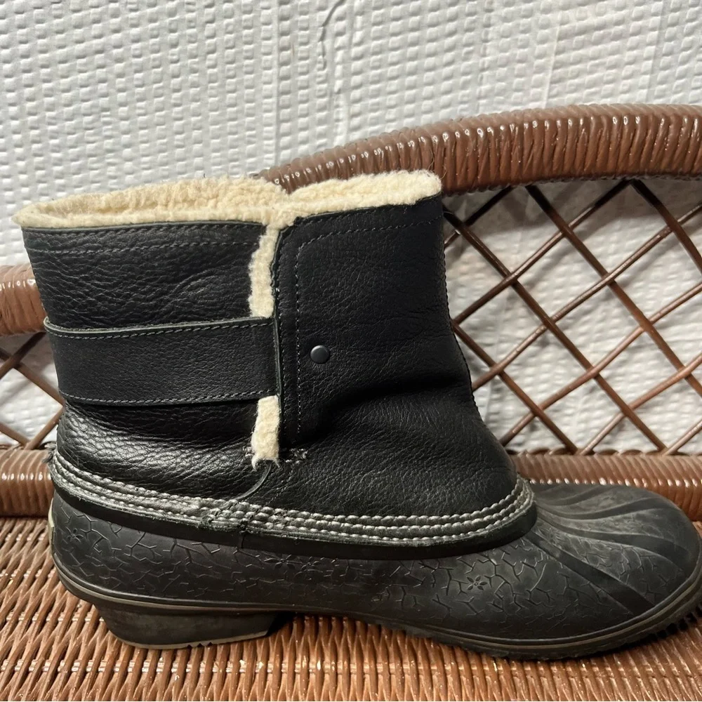 Sorel Snow/Mud Rubber-Leather adjustable Boots Size 12